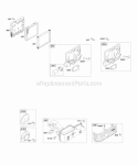 Air Cleaner Exhaust System Diagram and Parts List for 124672-0036-B1  Briggs and Stratton Engine
